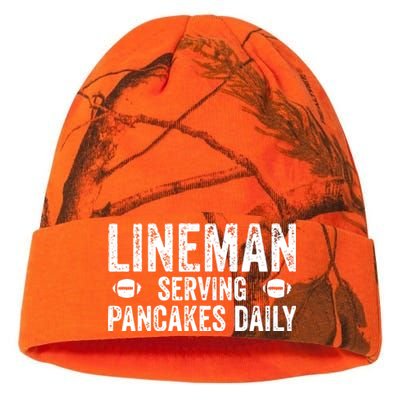 Lineman Serving Pancakes Daily Football Offensive Lineman Kati Licensed 12" Camo Beanie