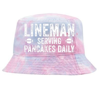 Lineman Serving Pancakes Daily Football Offensive Lineman Tie-Dyed Bucket Hat