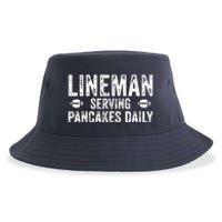 Lineman Serving Pancakes Daily Football Offensive Lineman Sustainable Bucket Hat