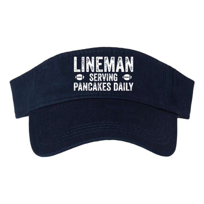 Lineman Serving Pancakes Daily Football Offensive Lineman Valucap Bio-Washed Visor