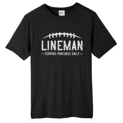 Lineman Serving Pancakes Daily Funny Vintage Football Tall Fusion ChromaSoft Performance T-Shirt