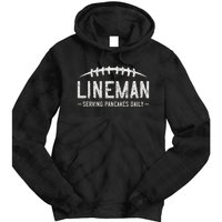 Lineman Serving Pancakes Daily Funny Vintage Football Tie Dye Hoodie