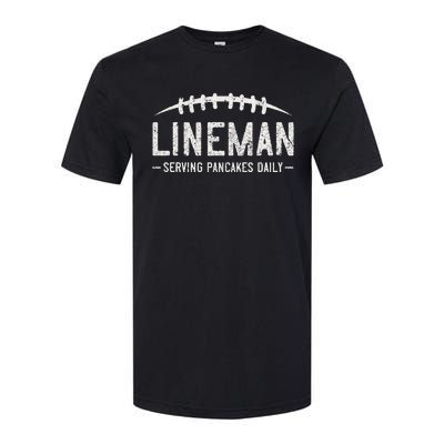 Lineman Serving Pancakes Daily Funny Vintage Football Softstyle® CVC T-Shirt