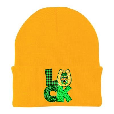 Luck St Patricks Day Lucky Leprechaun Cute Knit Cap Winter Beanie