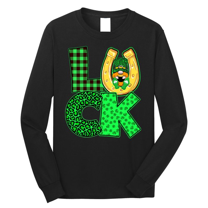 Luck St Patricks Day Lucky Leprechaun Cute Long Sleeve Shirt