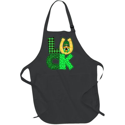 Luck St Patricks Day Lucky Leprechaun Cute Full-Length Apron With Pockets