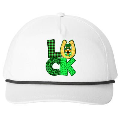 Luck St Patricks Day Lucky Leprechaun Cute Snapback Five-Panel Rope Hat