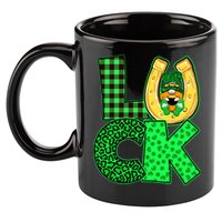 Luck St Patricks Day Lucky Leprechaun Cute 11oz C Handle Ceramic Mug