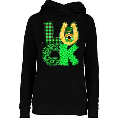 Luck St Patricks Day Lucky Leprechaun Cute Womens Funnel Neck Pullover Hood