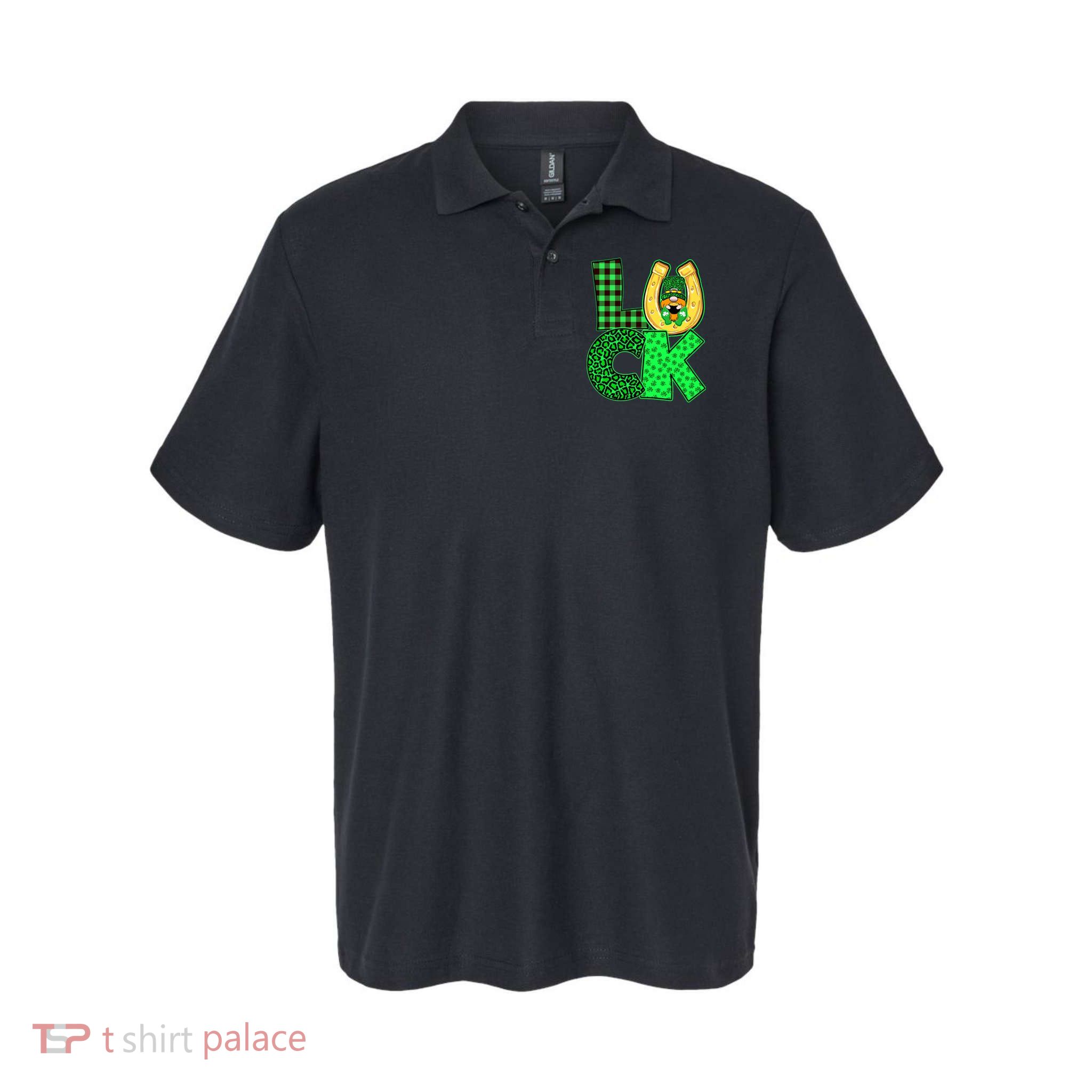 Luck St Patricks Day Lucky Leprechaun Cute Polo