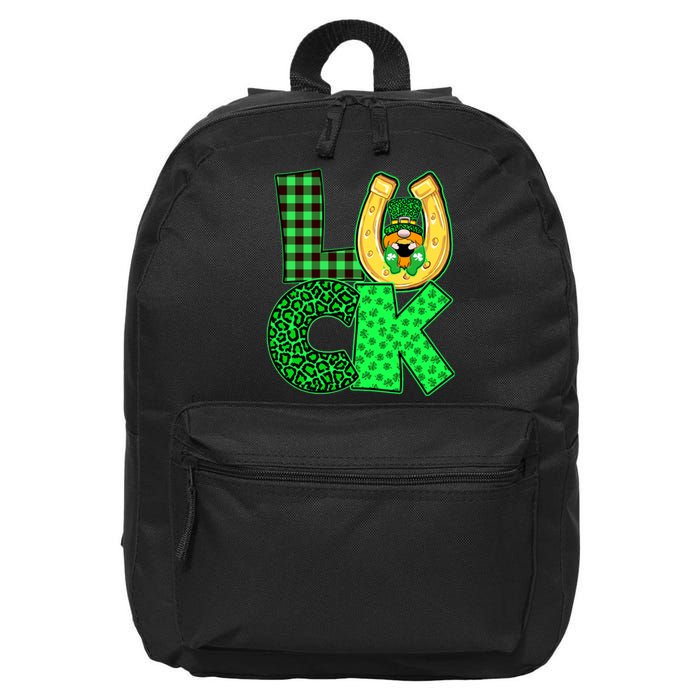 Luck St Patricks Day Lucky Leprechaun Cute 16 in Basic Backpack