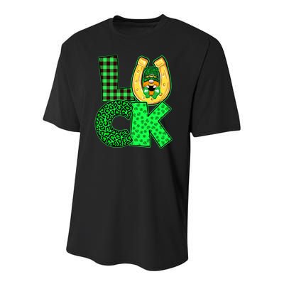 Luck St Patricks Day Lucky Leprechaun Cute Youth Performance Sprint T-Shirt