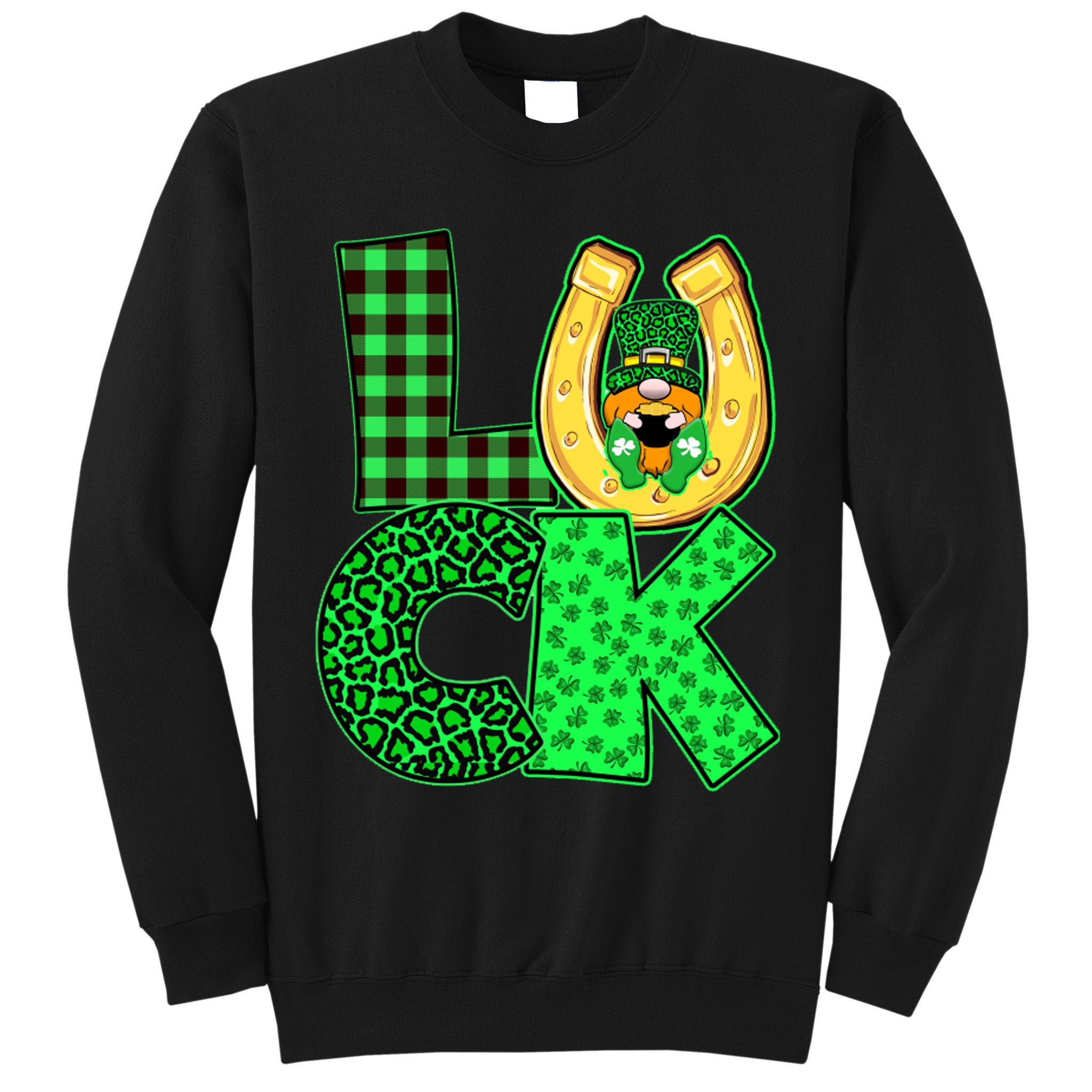 Luck St Patricks Day Lucky Leprechaun Cute Tall Sweatshirt