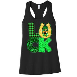 Luck St Patricks Day Lucky Leprechaun Cute Women's Racerback Tank