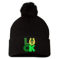 Luck St Patricks Day Lucky Leprechaun Cute Pom Pom 12in Knit Beanie