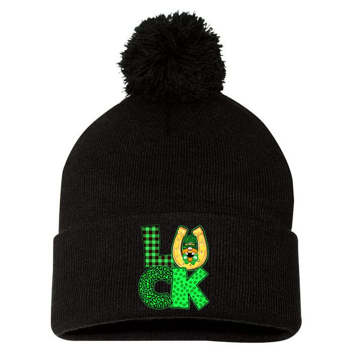 Luck St Patricks Day Lucky Leprechaun Cute Pom Pom 12in Knit Beanie