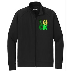 Luck St Patricks Day Lucky Leprechaun Cute Stretch Full-Zip Cadet Jacket