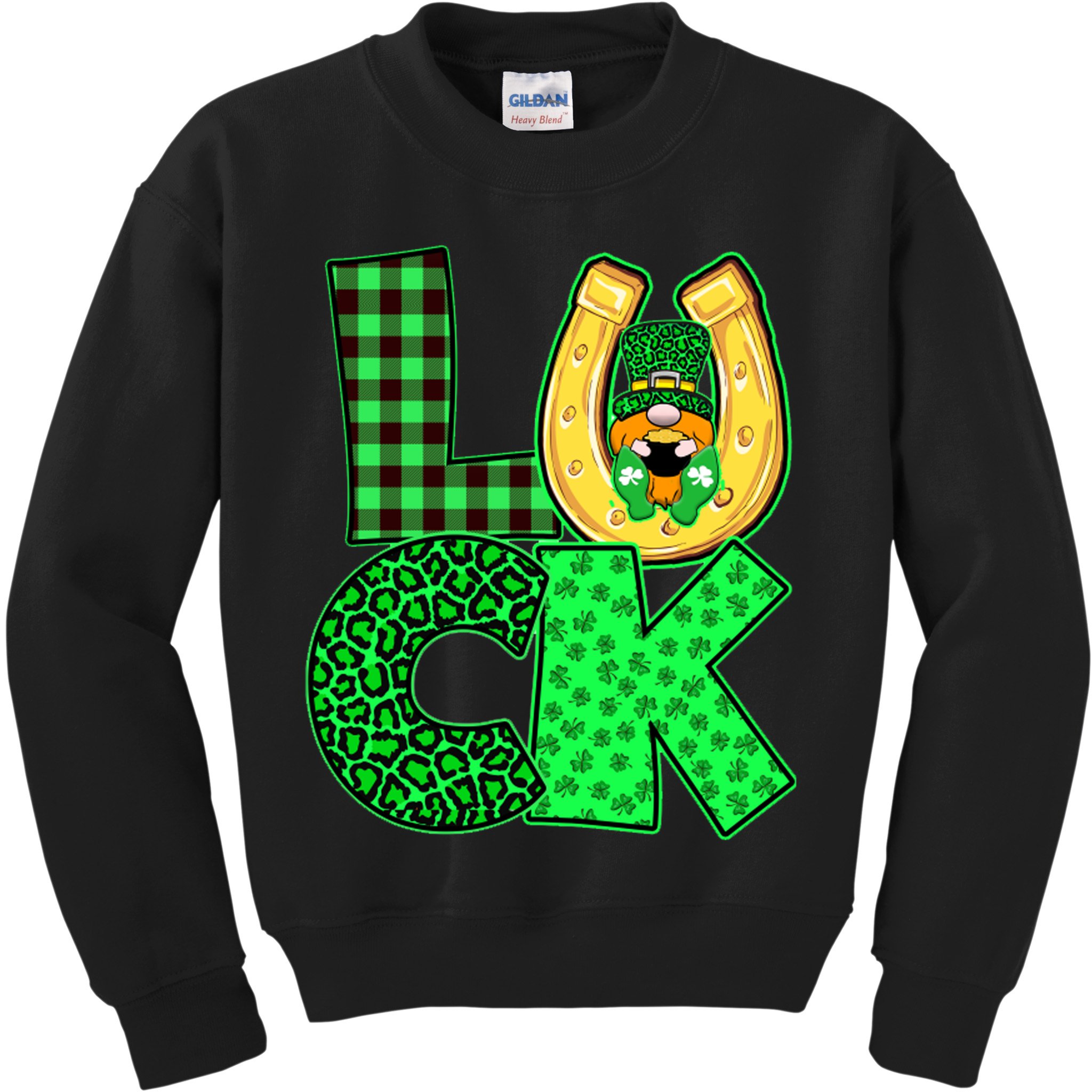 Luck St Patricks Day Lucky Leprechaun Cute Kids Sweatshirt
