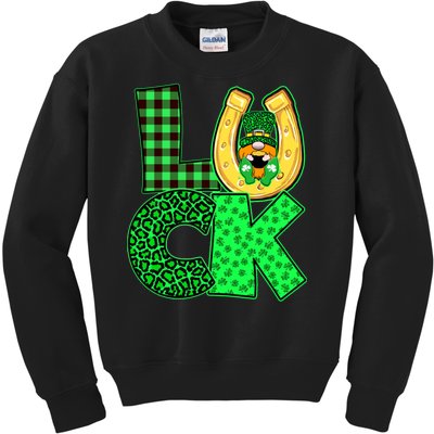 Luck St Patricks Day Lucky Leprechaun Cute Kids Sweatshirt