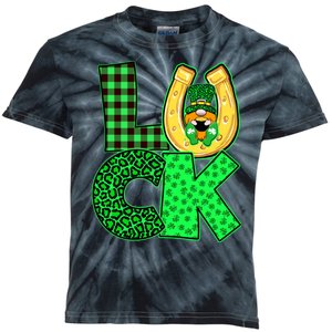 Luck St Patricks Day Lucky Leprechaun Cute Kids Tie-Dye T-Shirt