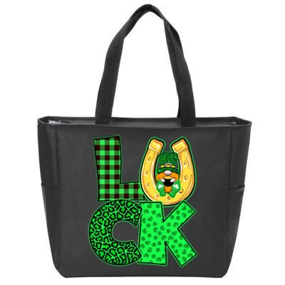 Luck St Patricks Day Lucky Leprechaun Cute Zip Tote Bag