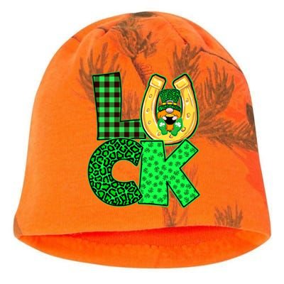 Luck St Patricks Day Lucky Leprechaun Cute Kati - Camo Knit Beanie