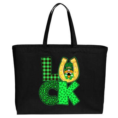 Luck St Patricks Day Lucky Leprechaun Cute Cotton Canvas Jumbo Tote