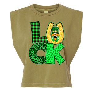 Luck St Patricks Day Lucky Leprechaun Cute Garment-Dyed Women's Muscle Tee