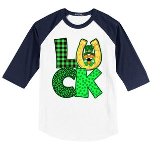 Luck St Patricks Day Lucky Leprechaun Cute Baseball Sleeve Shirt