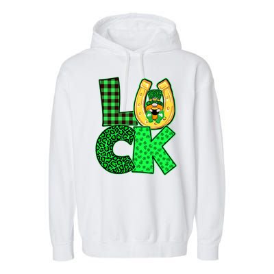 Luck St Patricks Day Lucky Leprechaun Cute Garment-Dyed Fleece Hoodie