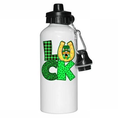 Luck St Patricks Day Lucky Leprechaun Cute Aluminum Water Bottle