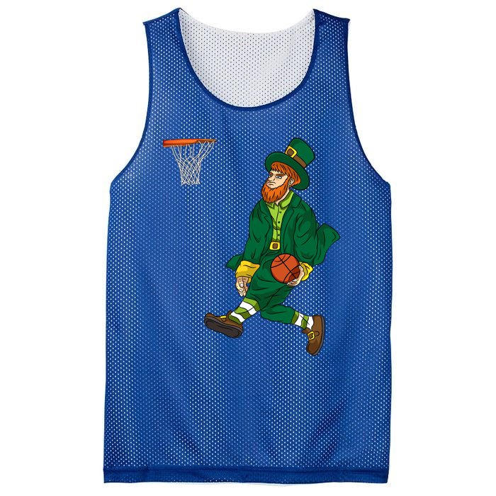 Leprechaun St Patricks Day Basketball Meaningful Gift Mesh Reversible Basketball Jersey Tank