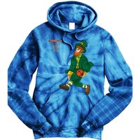 Leprechaun St Patricks Day Basketball Meaningful Gift Tie Dye Hoodie