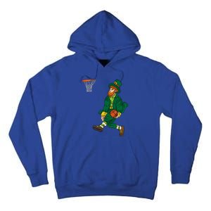 Leprechaun St Patricks Day Basketball Meaningful Gift Tall Hoodie