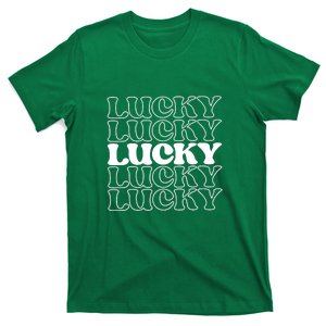 Lucky St Patrick's Day Shamrock Lucky Clover St Paddy Day T-Shirt