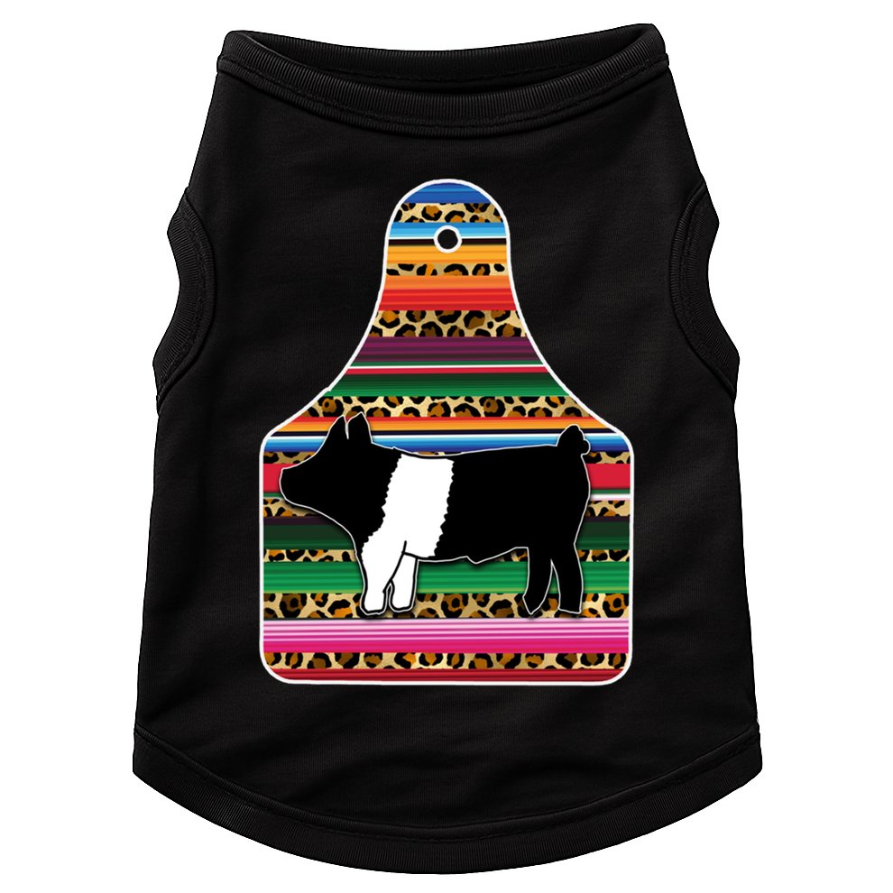 Livestock Show Pig Cheetah Serape Ear Tag Hamp Swine Gift Doggie Tank