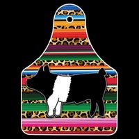 Livestock Show Pig Cheetah Serape Ear Tag Hamp Swine Gift Bucket Hat