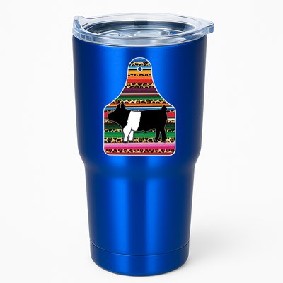 Livestock Show Pig Cheetah Serape Ear Tag Hamp Swine Gift Tumbler