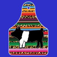 Livestock Show Pig Cheetah Serape Ear Tag Hamp Swine Gift Visor