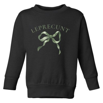 LEPRECUNT St. Patricks 'S Leprecunt Cotteque Irish Bow Toddler Sweatshirt