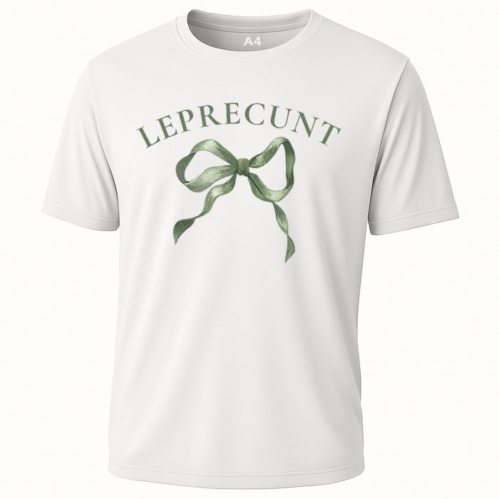 LEPRECUNT St. Patricks 'S Leprecunt Cotteque Irish Bow Cooling Performance Crew T-Shirt