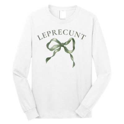 LEPRECUNT St. Patricks 'S Leprecunt Cotteque Irish Bow Long Sleeve Shirt