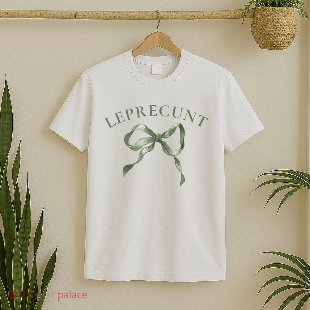 LEPRECUNT St. Patricks 'S Leprecunt Cotteque Irish Bow T-Shirt