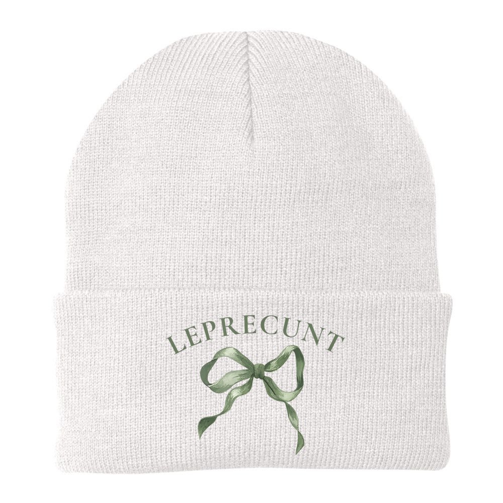 LEPRECUNT St. Patricks 'S Leprecunt Cotteque Irish Bow Beanie