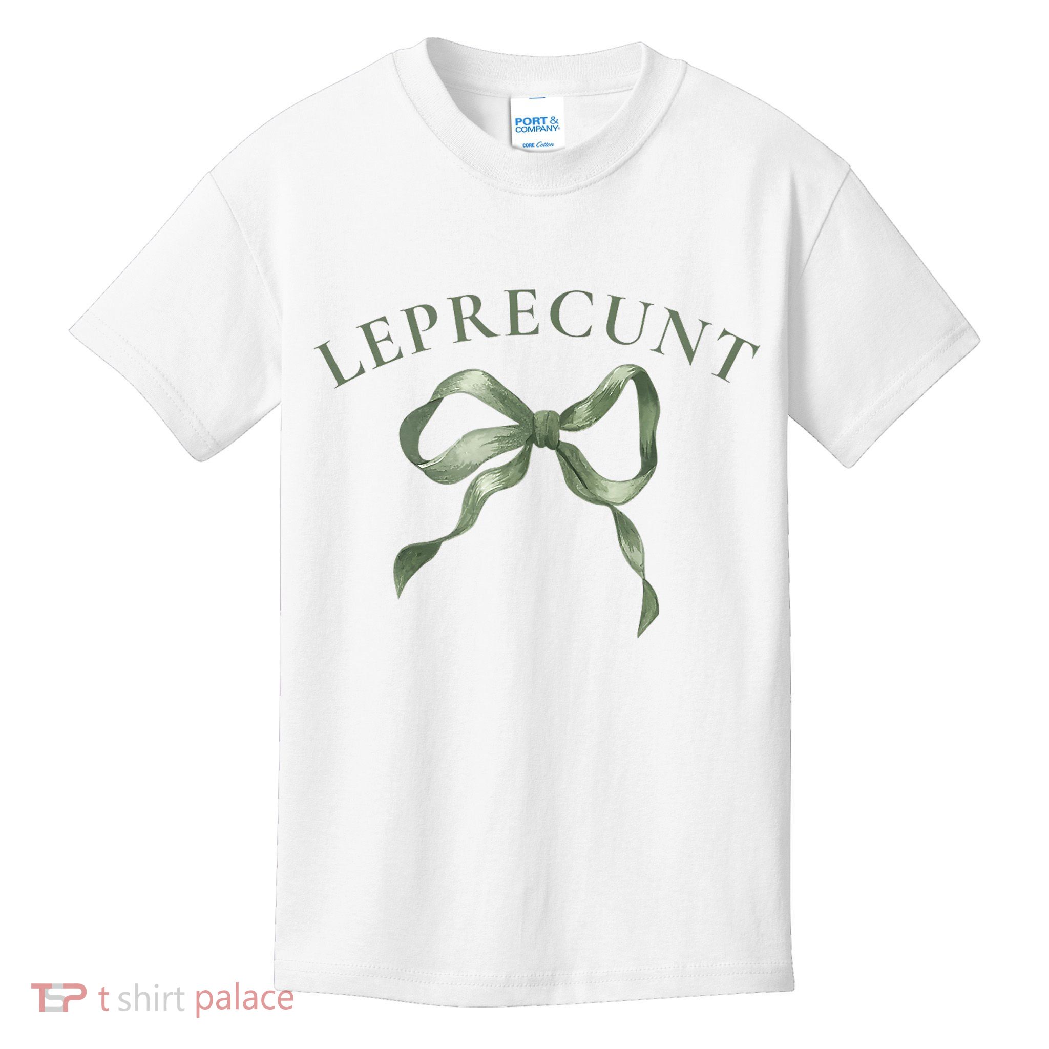 LEPRECUNT St. Patricks 'S Leprecunt Cotteque Irish Bow Kids T-Shirt
