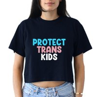 Lgbt Support Protect Transg  Lgbt Pride Women's Crop Top Tee