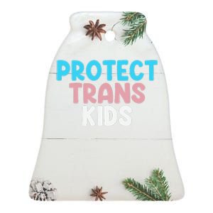 Lgbt Support Protect Transg  Lgbt Pride Ceramic Bell Ornament