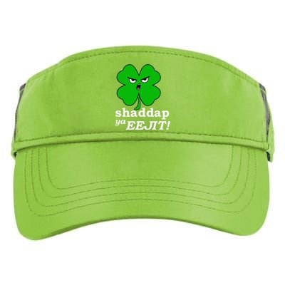 Lucky Saint Patrick's Day Shaddap Ya Eejit Shamrock Adult Drive Performance Visor