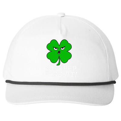 Lucky Saint Patrick's Day Shaddap Ya Eejit Shamrock Snapback Five-Panel Rope Hat