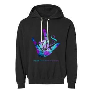 Love Suicide Prevention Awareness Garment-Dyed Fleece Hoodie